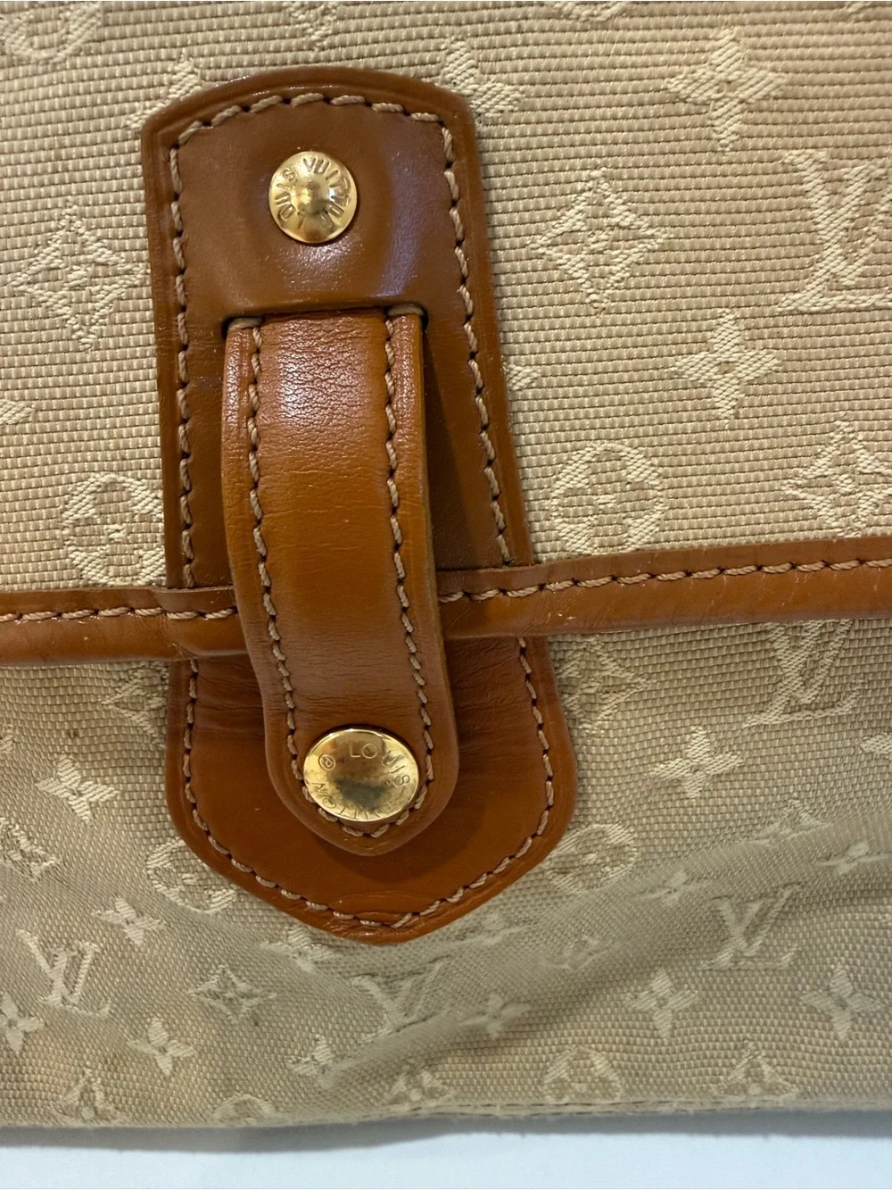 Louis Vuitton Mini Monogram Sac Mary Kate Satchel Top Handle Bag *Stains*